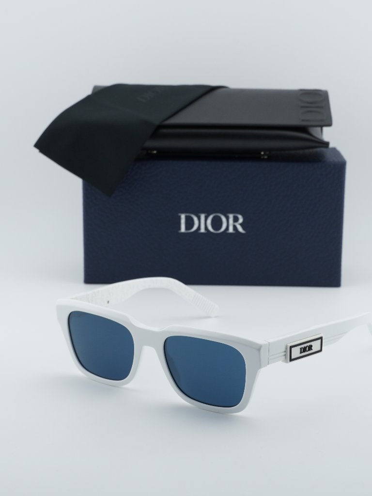 Dior Diorb23 S1i 50b0 Square Sunglasses - Shiny White/Blue